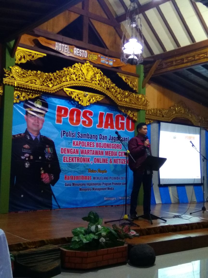 Pos Jago Bersama Netizen, Kapolres Himbau Anti Hoax Jelang Pilkada 2018
